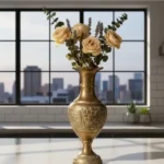 brass flower vase