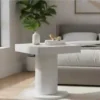 white side table