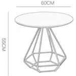 Nova Bronze Metal Side Table with Geometric Base